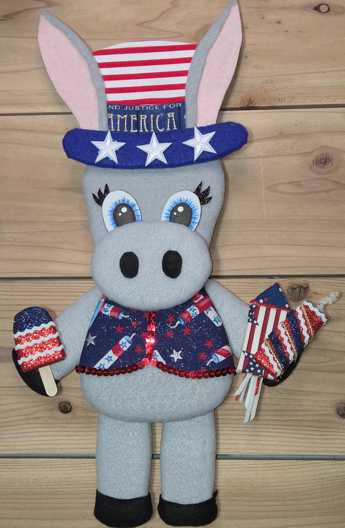 Wreath Attachment - Patriotic Donkey
