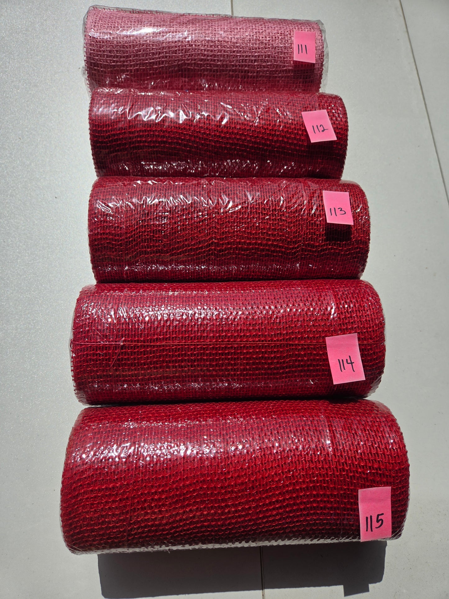 Destash - 10 inch deco mesh (111-115)