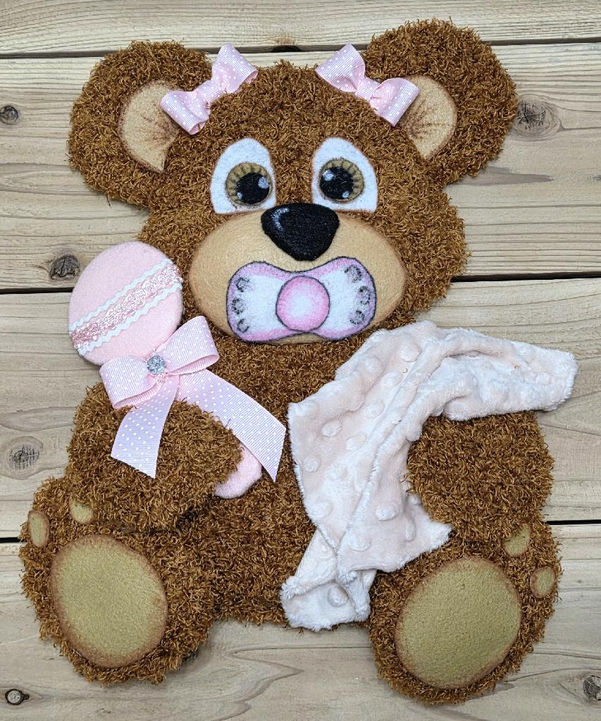 Wreath Attachment - Teddy Bear Baby Girl