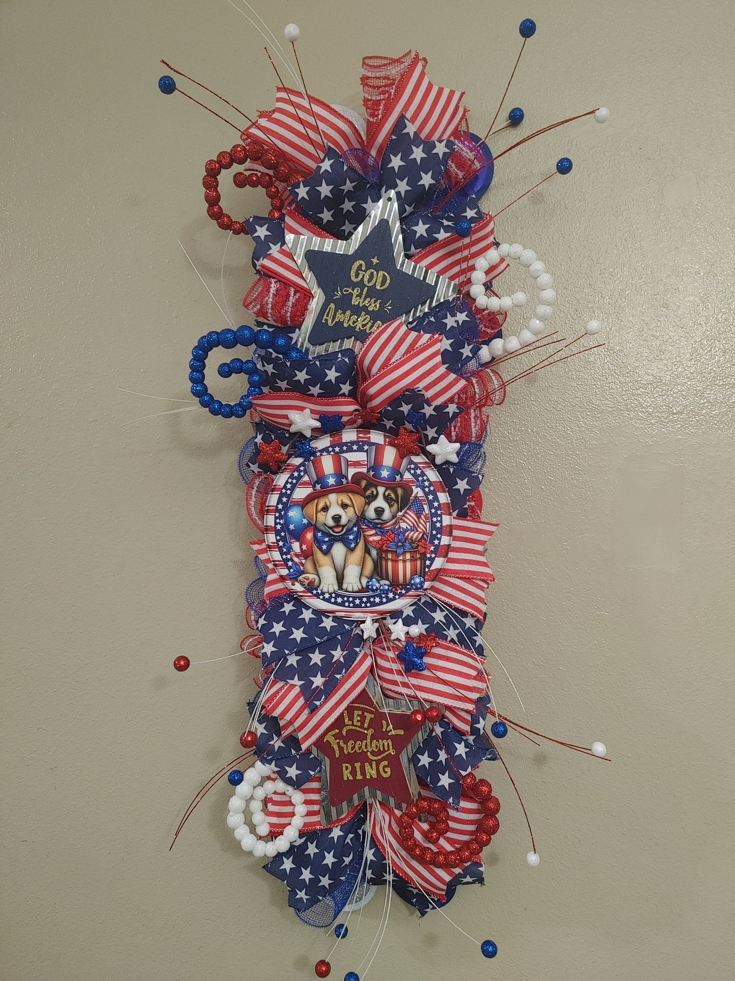 Wreath - 4th of July Puppy Swag