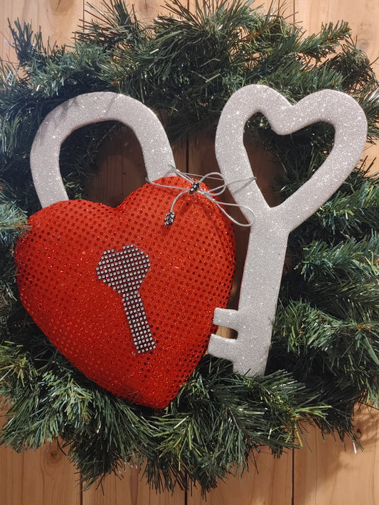 Wreath Attachment -Lock & Key