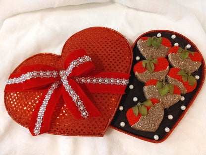 Wreath Attachment - Heart Box with Chocolate cover strawberries