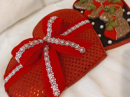 Wreath Attachment - Heart Box with Chocolate cover strawberries