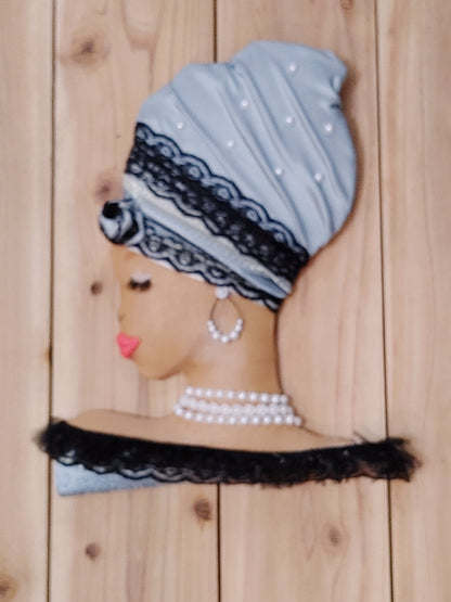 Wreath Attachment - African America Lady