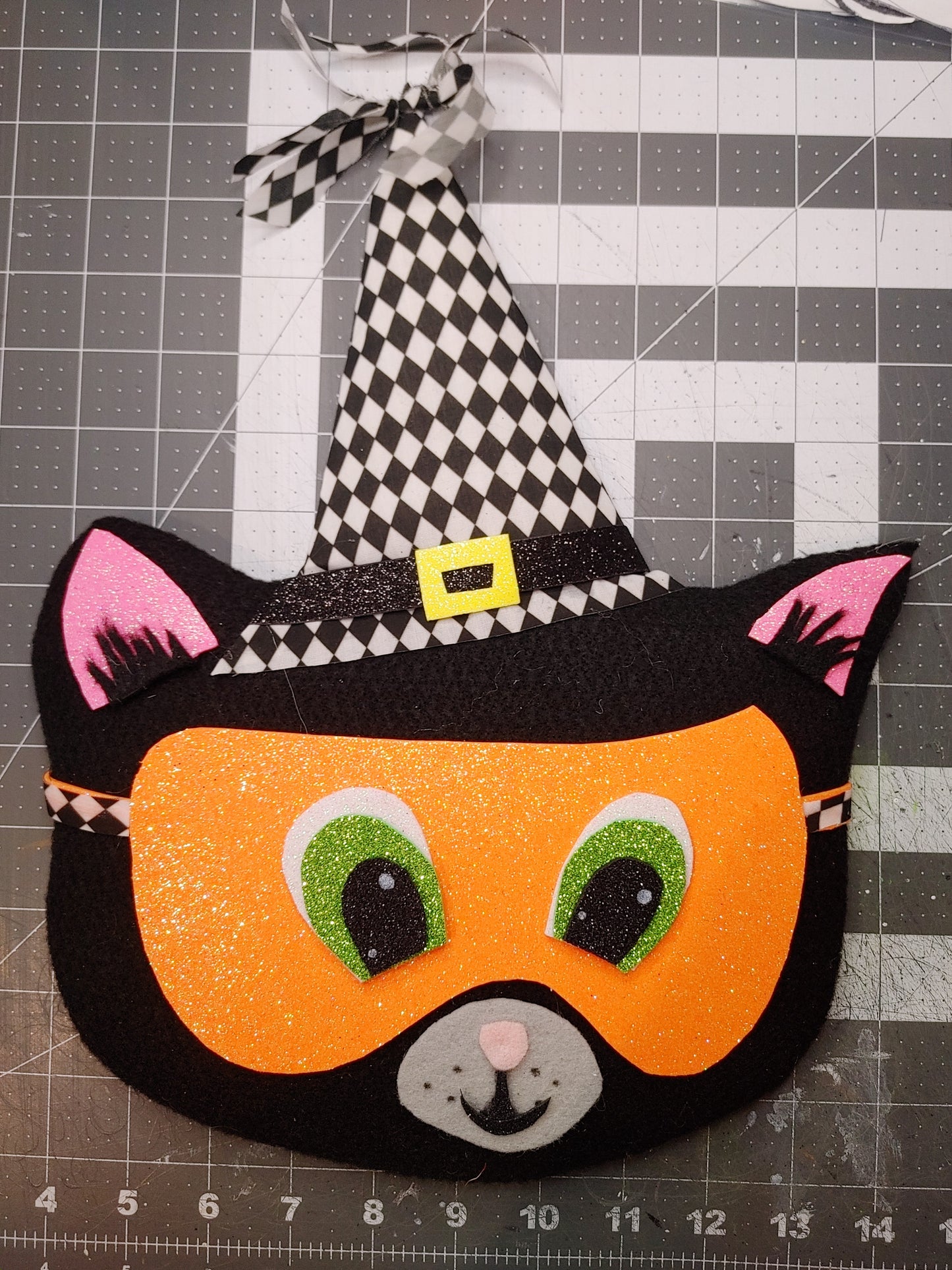 Wreath Attachment - Mask Black Cat