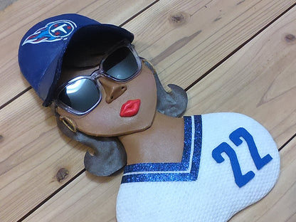 Wreath Attachment - Baseball Cap Lady (Custom)