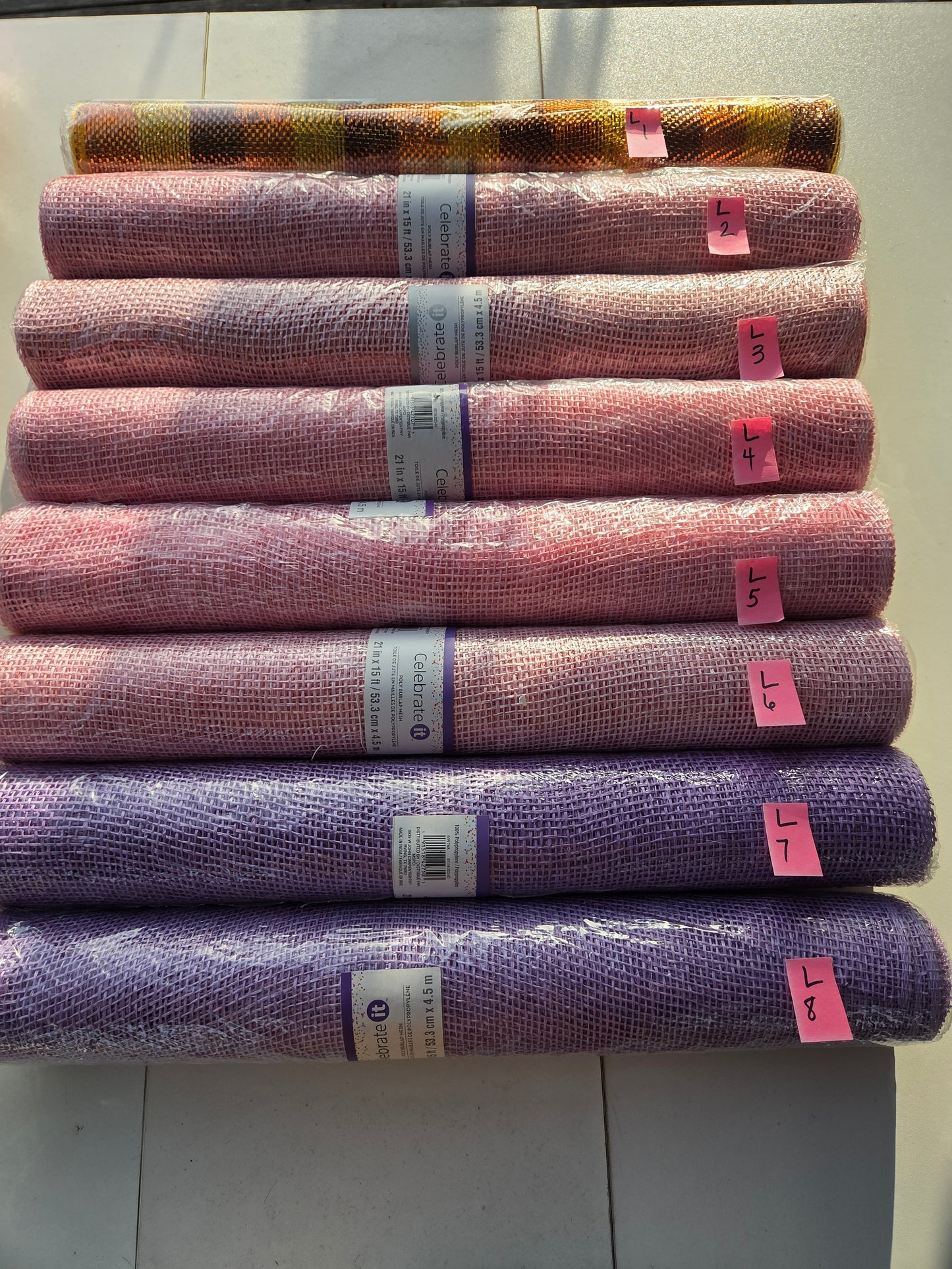 Destash - 21 inch deco mesh (1-8)