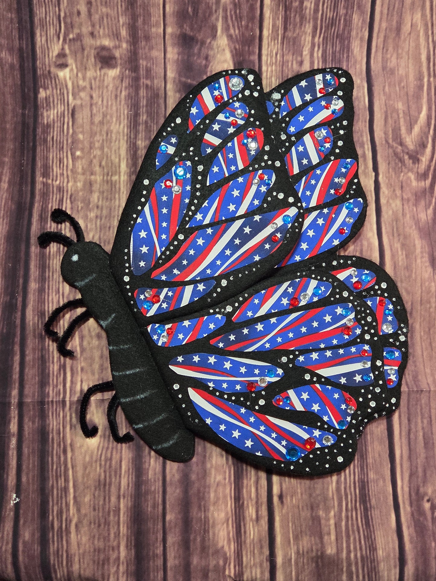 Wreath Attachment - Butterfly (Red, White, Blue)