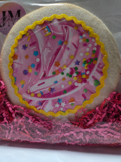 Sugar Cookie Wreath Attachment | Handmade Cookie Door Hanger Accent | Sweet Bakery-Themed Wreath Decor