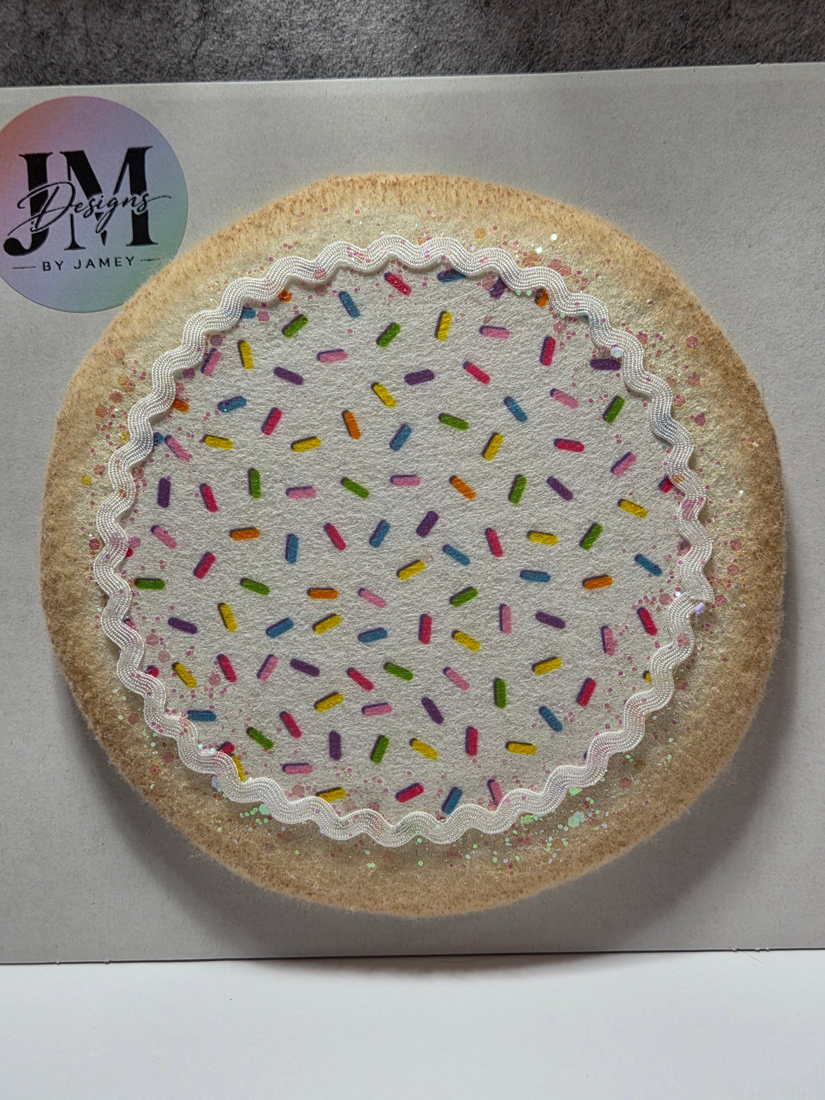 Sugar Cookie Wreath Attachment | Handmade Cookie Door Hanger Accent | Sweet Bakery-Themed Wreath Decor
