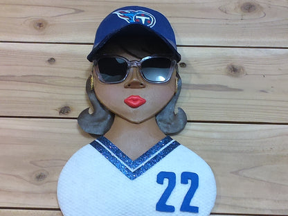 Wreath Attachment - Baseball Cap Lady (Custom)