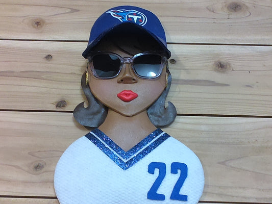 Wreath Attachment - Baseball Cap Lady (Custom)