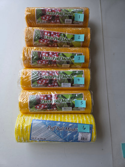 Destash - 10 inch deco mesh (1-6)