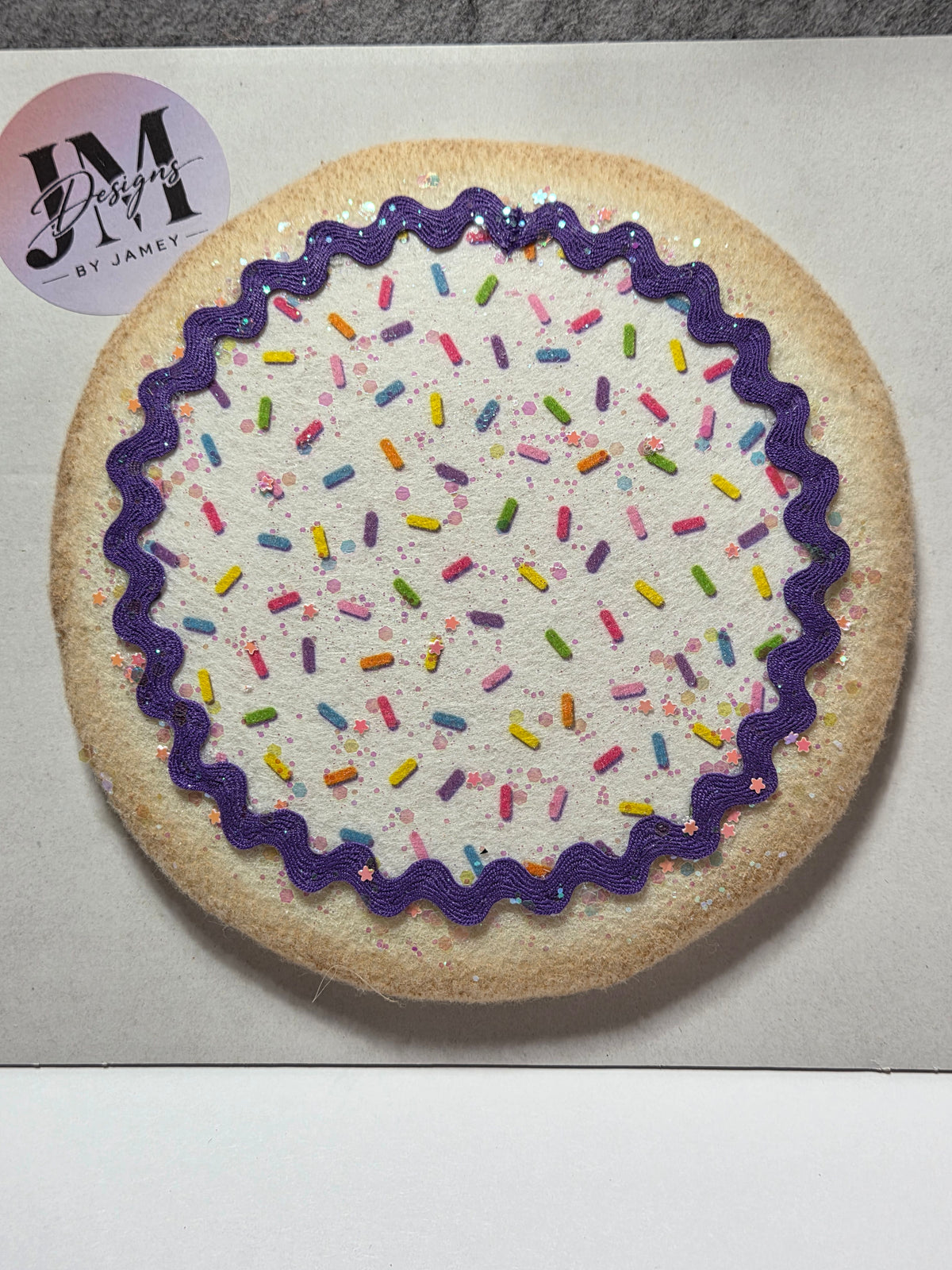 Sugar Cookie Wreath Attachment | Handmade Cookie Door Hanger Accent | Sweet Bakery-Themed Wreath Decor