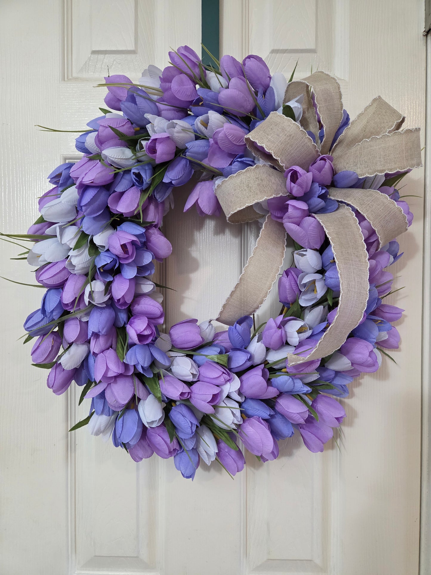 Wreath - Purple tulips