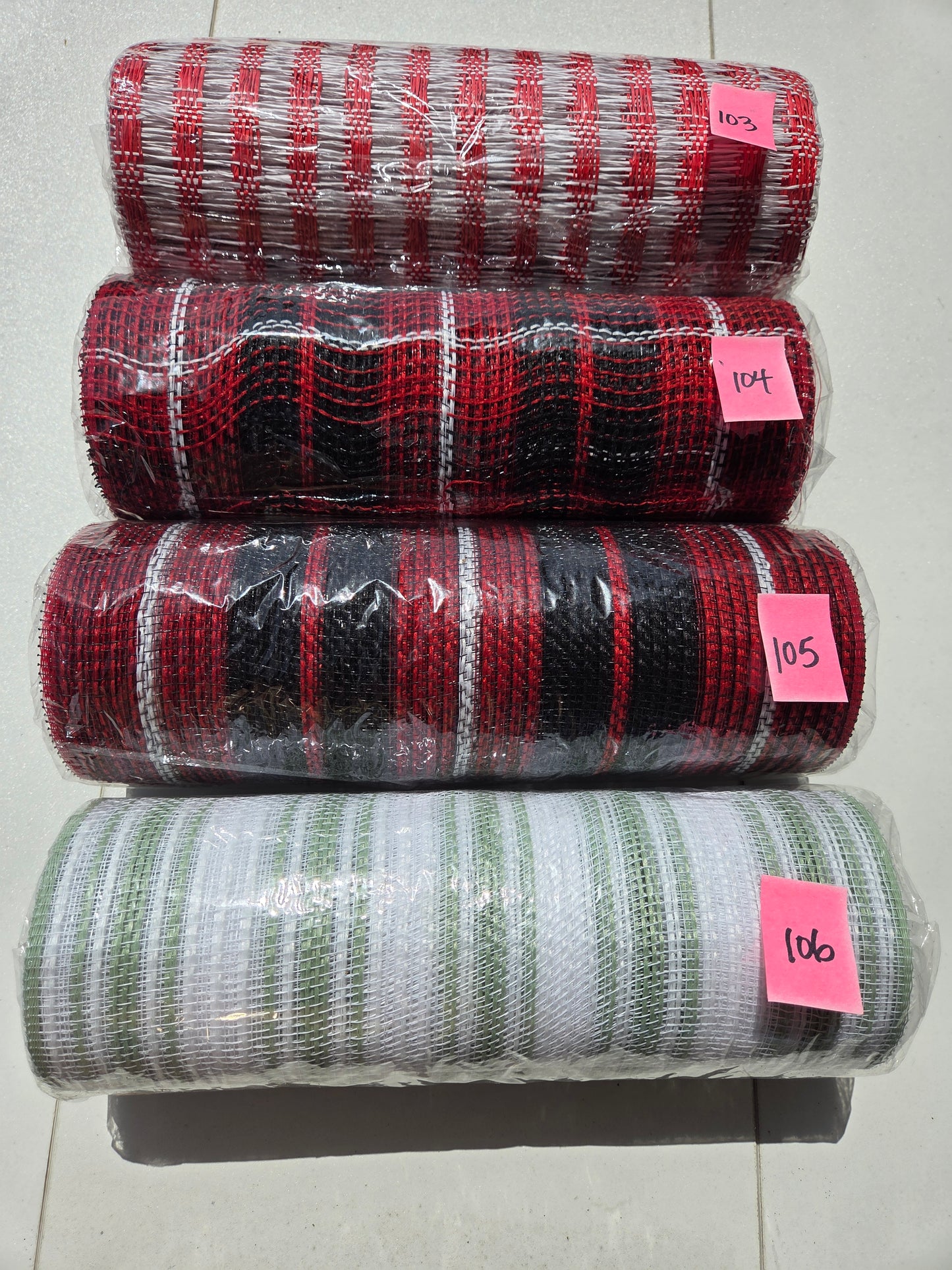 Destash - 10 inch deco mesh (103 - 106)