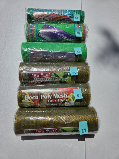 Destash - 10 inch deco mesh (53-58)