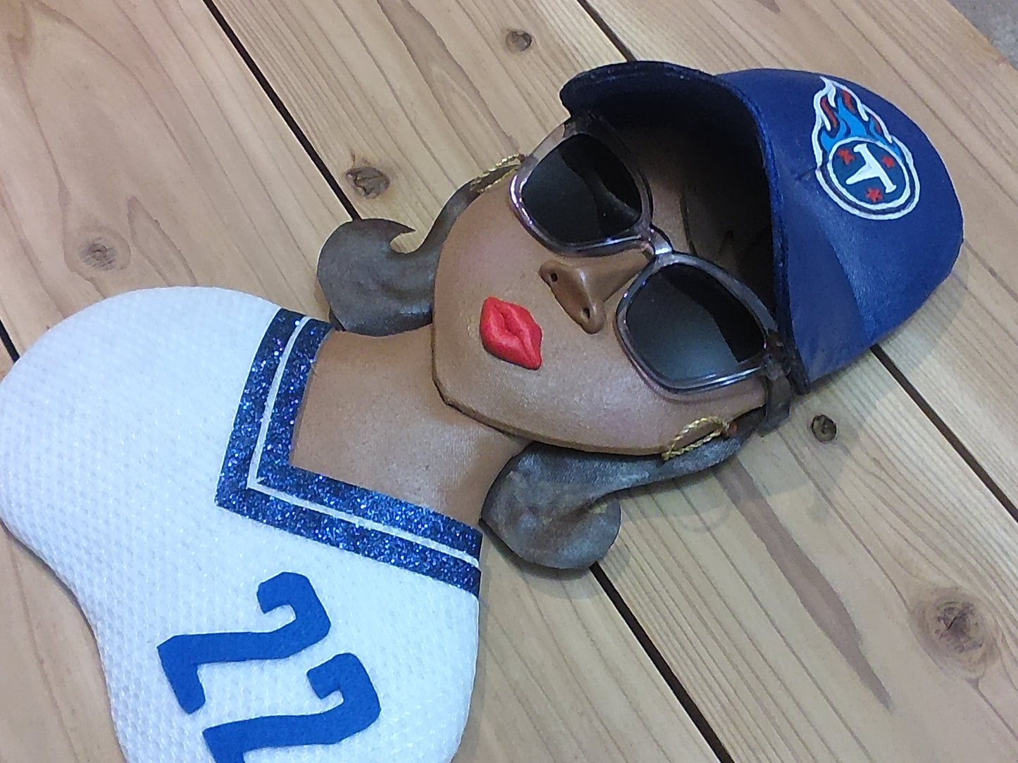 Wreath Attachment - Baseball Cap Lady (Custom)