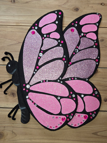 Wreath Attachment - Butterfly Pink