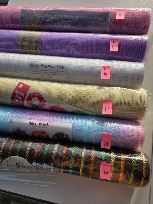 Destash - 21 inch deco mesh (14 - 19)