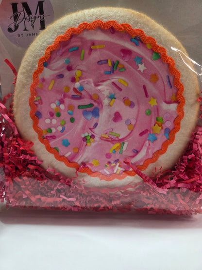 Sugar Cookie Wreath Attachment | Handmade Cookie Door Hanger Accent | Sweet Bakery-Themed Wreath Decor