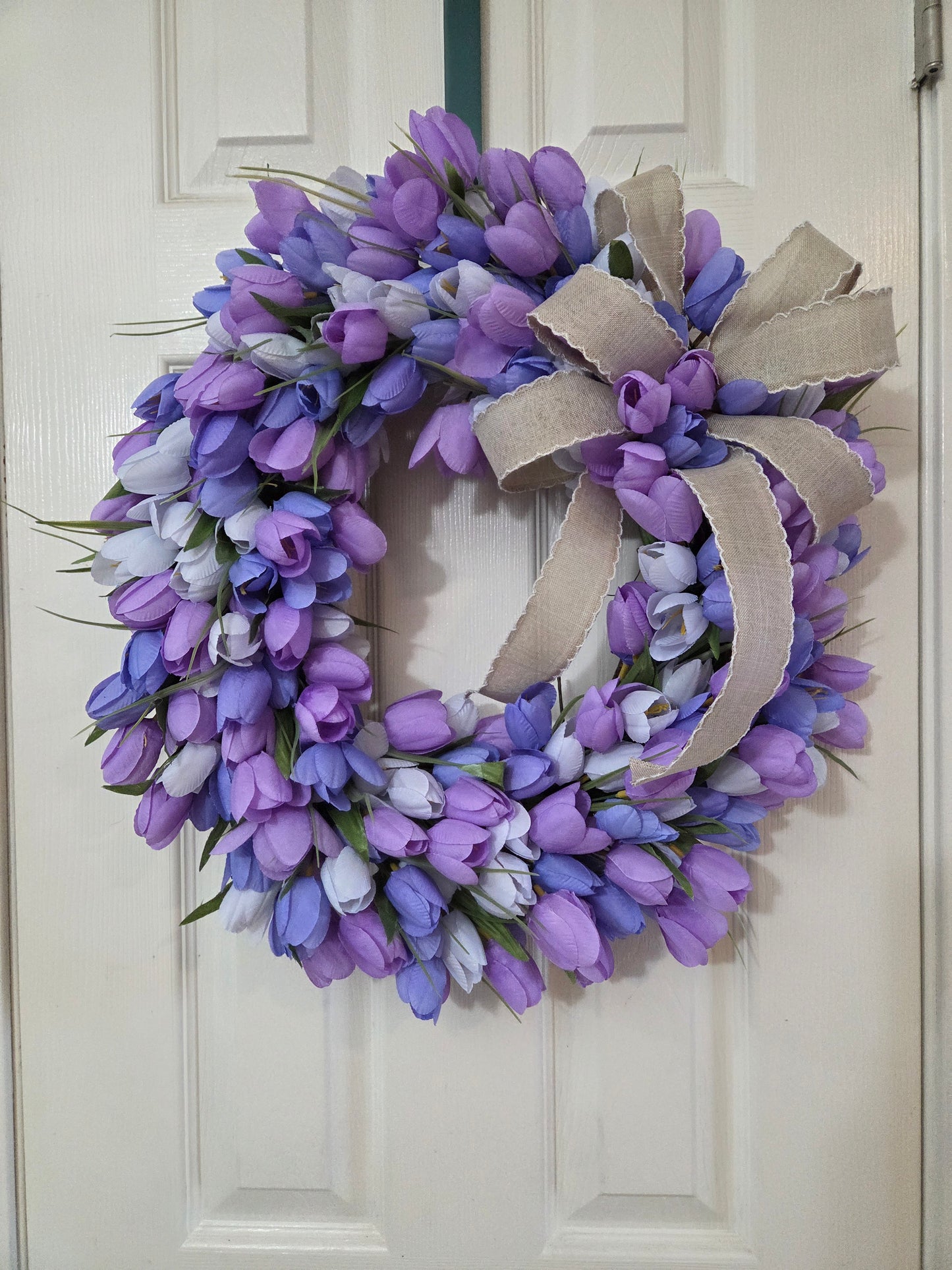 Wreath - Purple tulips