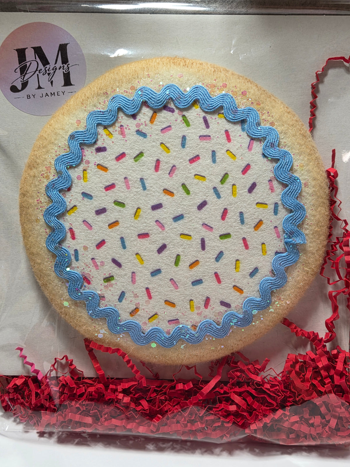 Sugar Cookie Wreath Attachment | Handmade Cookie Door Hanger Accent | Sweet Bakery-Themed Wreath Decor