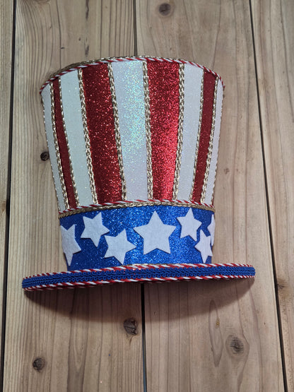 Wreath Attachment- 4th of July Top Hat