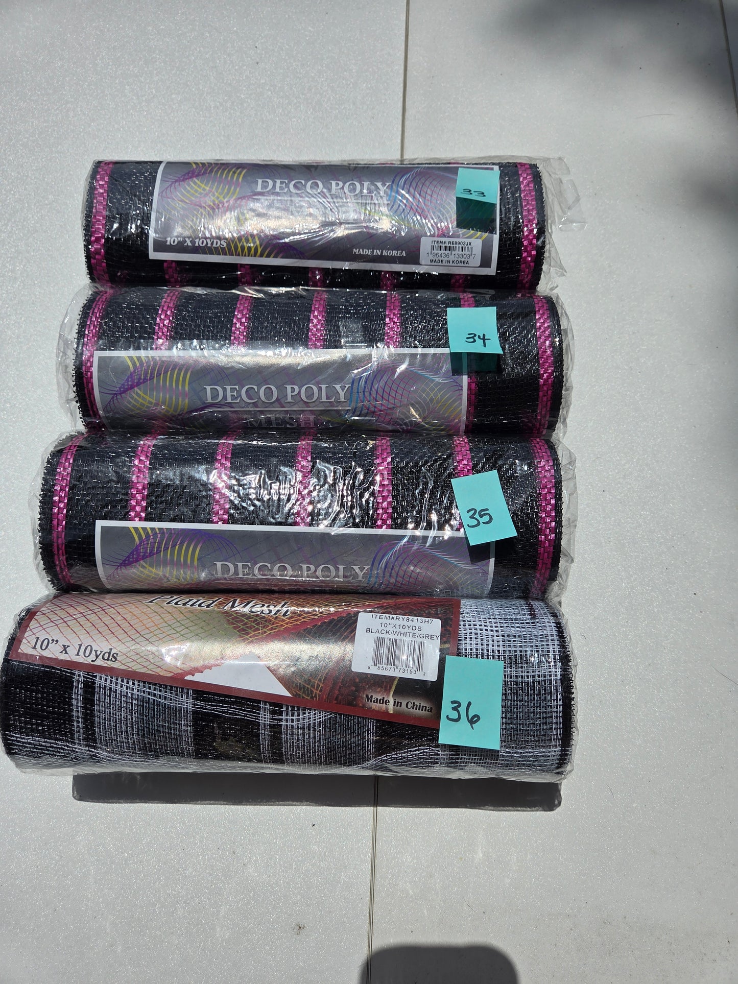 Destash - 10 inch deco mesh (33-36)