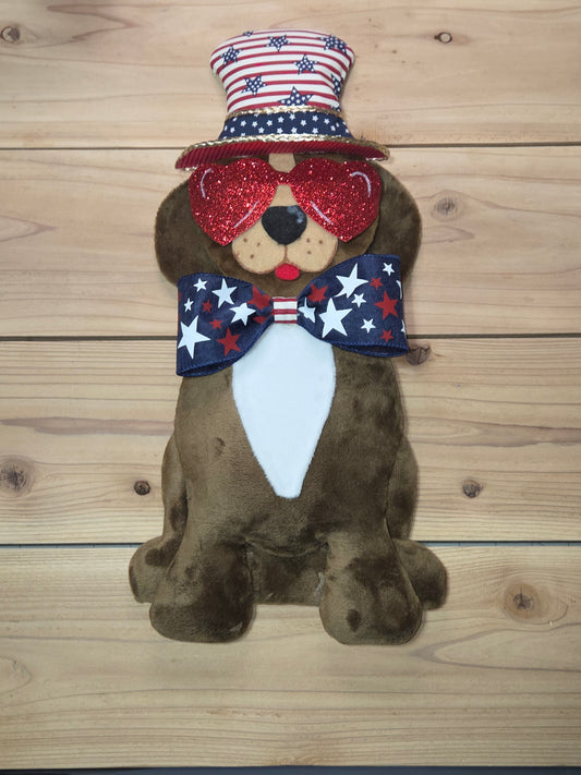 Wreath Attachment - Patriotic Dog