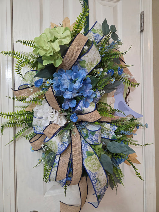 Wreath - Bird House Hydrangea