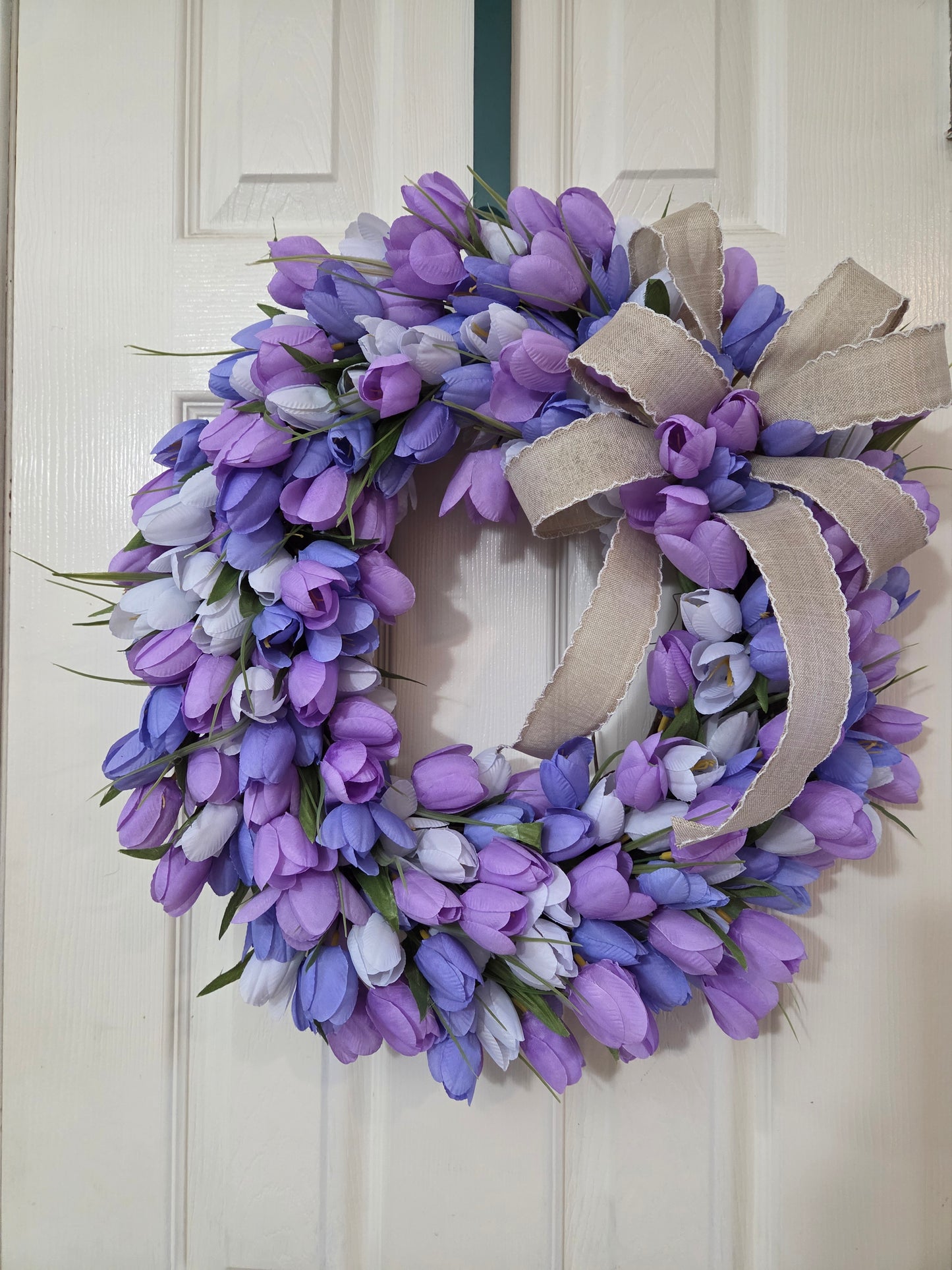 Wreath - Purple tulips
