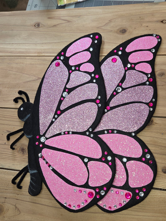 Wreath Attachment - Butterfly Pink