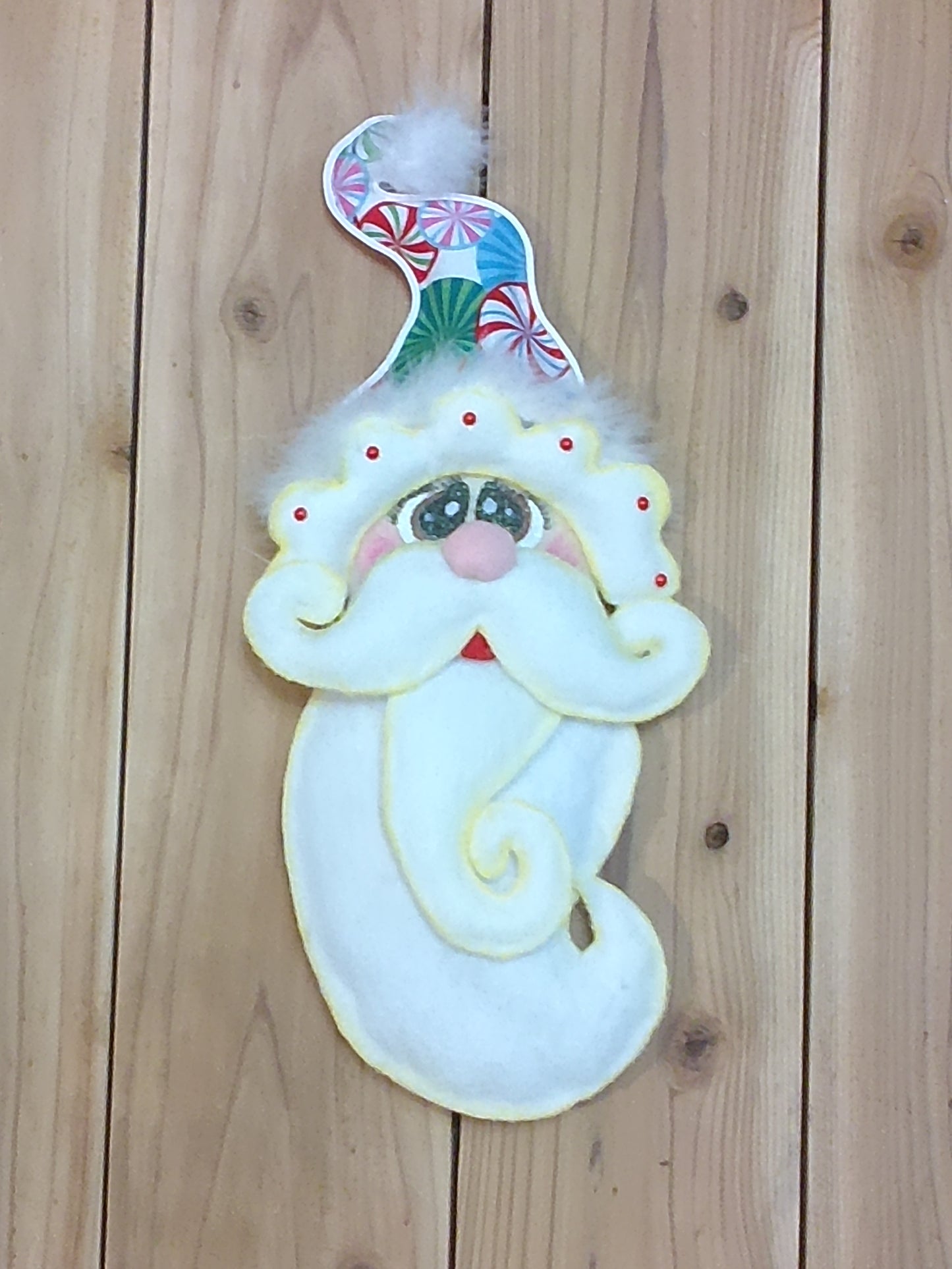 Wreath Attachment - Small Santa with Long Beard