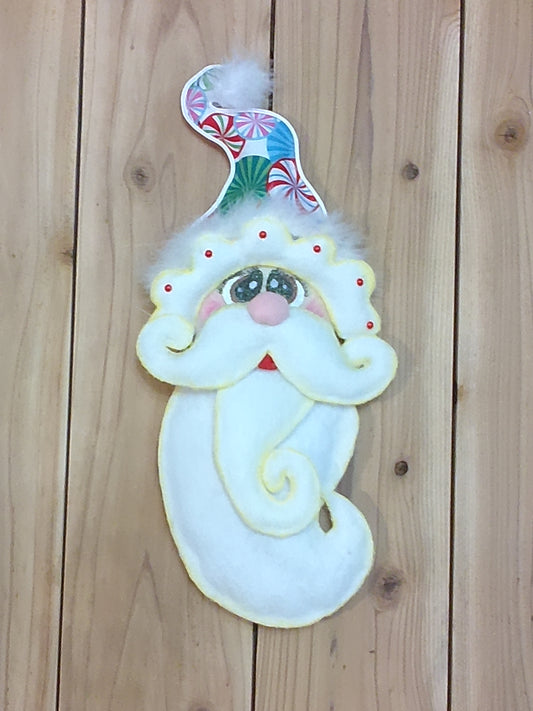 Wreath Attachment - Small Santa with Long Beard