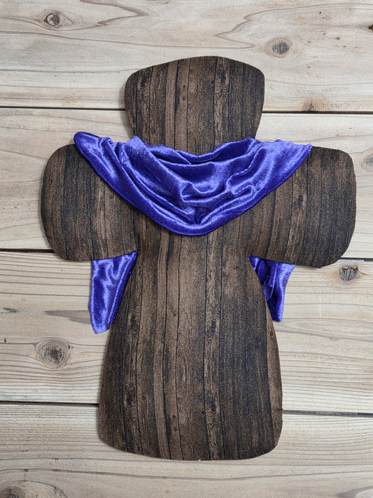 Wreath Attachment -Faux Wood Cross with or without sash