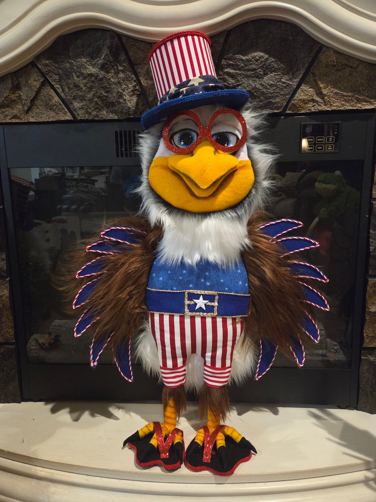 Wreath Attachment - Large American Eagle wings down