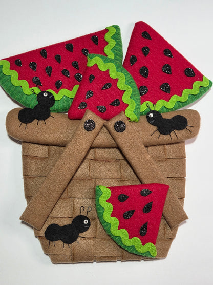 Wreath Attachment - Watermelon Picnic Basket