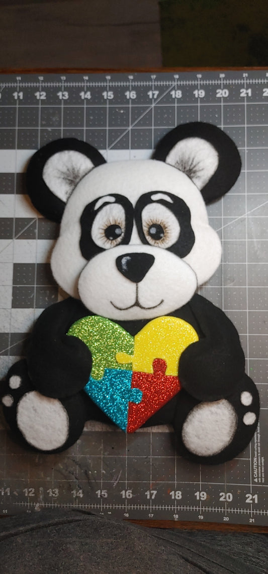 Wreath Attachment - Panda with Heart