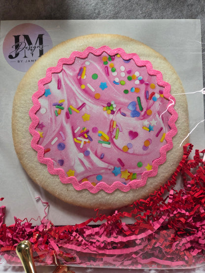 Sugar Cookie Wreath Attachment | Handmade Cookie Door Hanger Accent | Sweet Bakery-Themed Wreath Decor