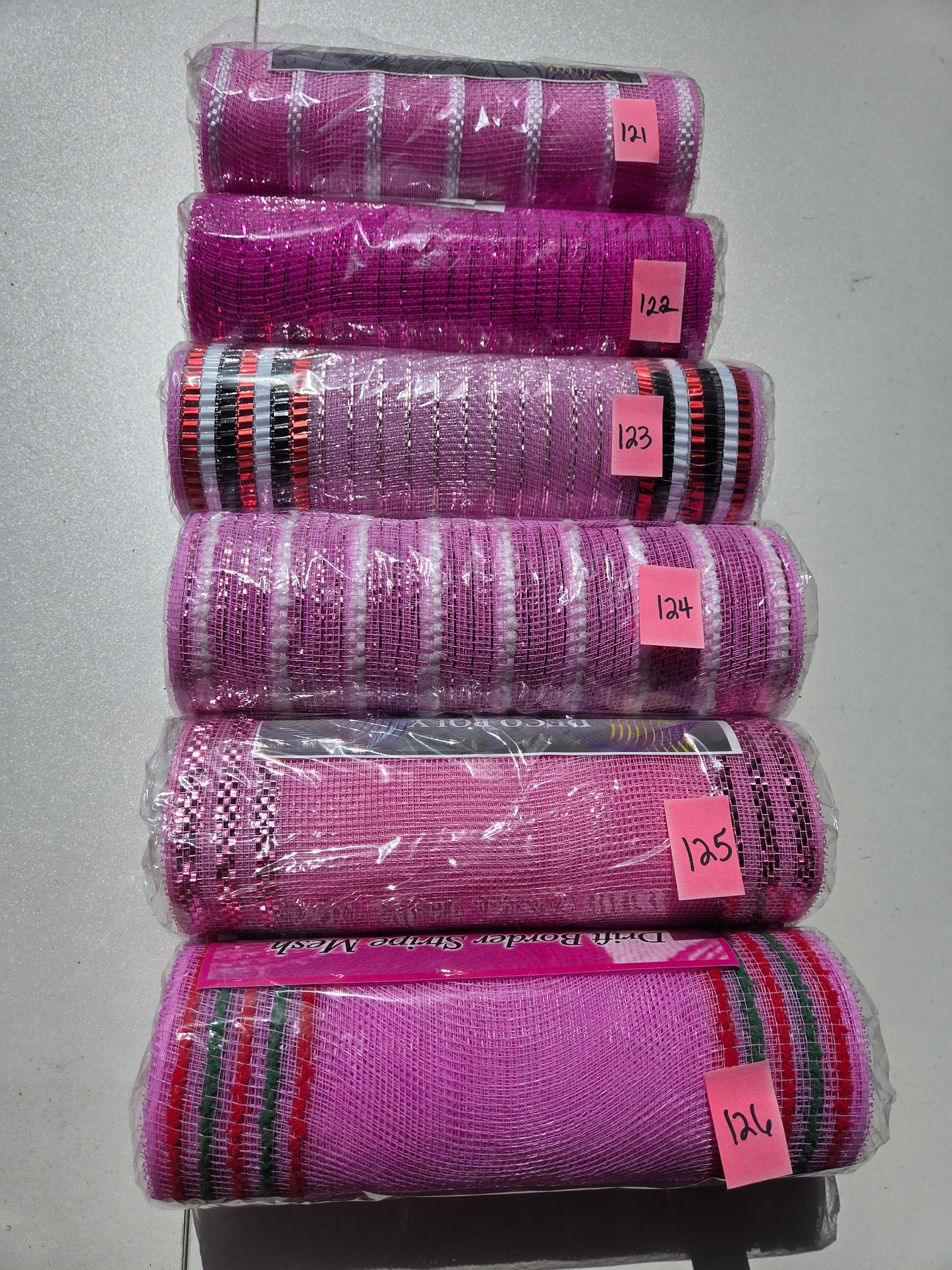 Destash - 10 inch deco mesh (121-126)