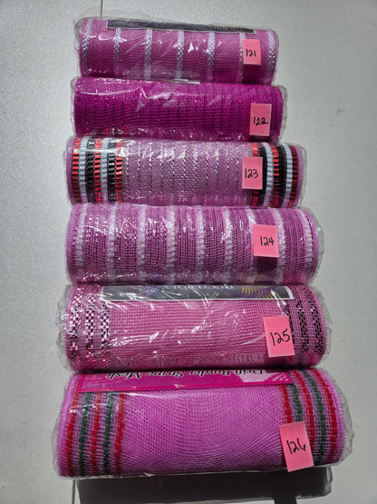 Destash - 10 inch deco mesh (121-126)