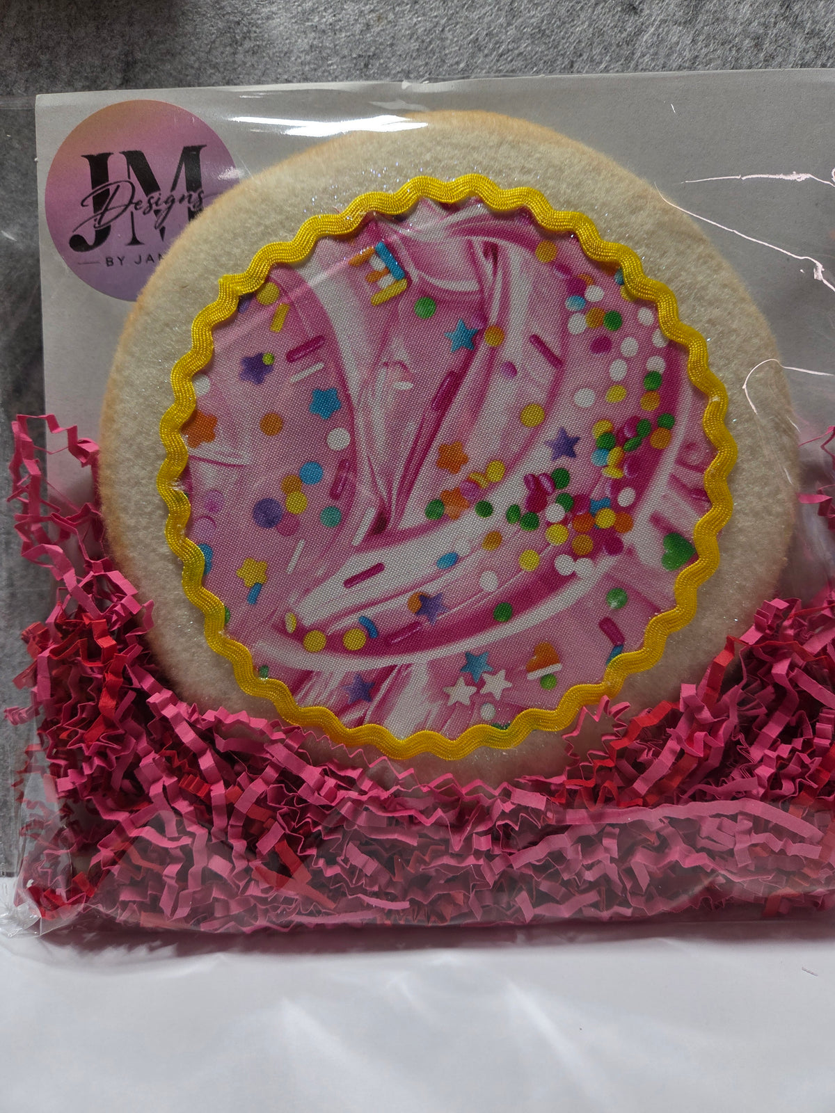 Sugar Cookie Wreath Attachment | Handmade Cookie Door Hanger Accent | Sweet Bakery-Themed Wreath Decor