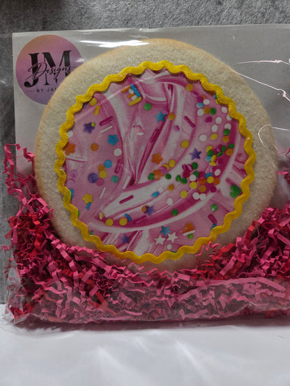 Sugar Cookie Wreath Attachment | Handmade Cookie Door Hanger Accent | Sweet Bakery-Themed Wreath Decor
